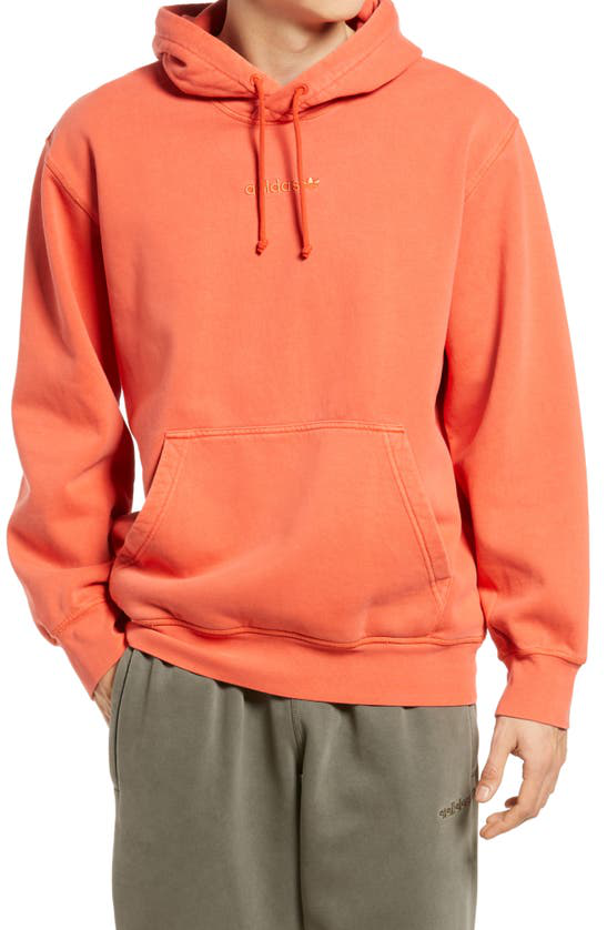 Adidas Originals Garment Dyed Hoodie In Orange | ModeSens