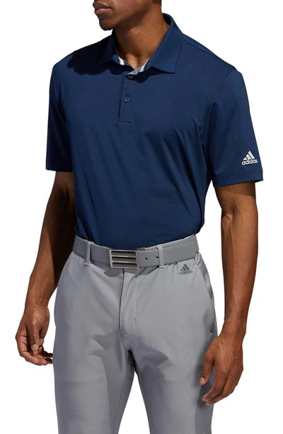 Shop Adidas Golf Ultimate365 Solid Performance Polo In Collegiate Navy