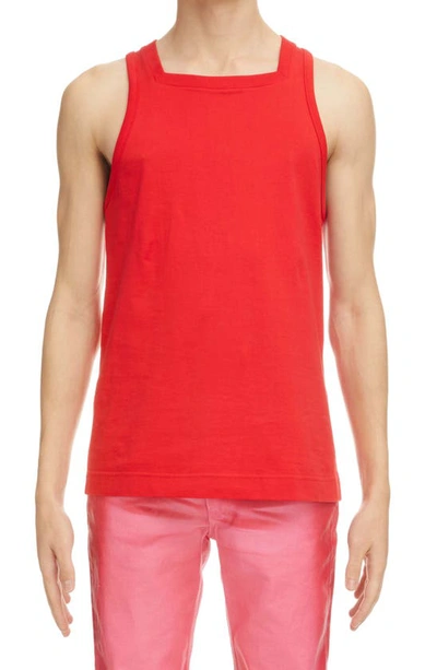 Shop Givenchy Square Neck Jersey Tank Top In Red