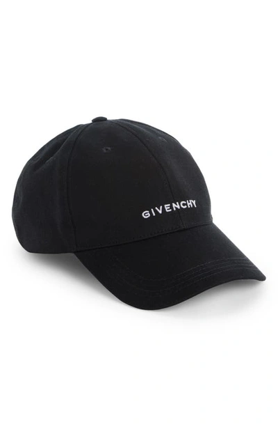 Givenchy Logo-embroidered Baseball Cap In Black