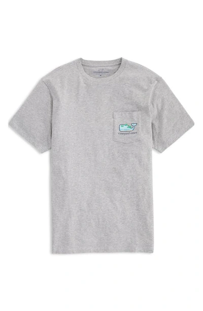 Shop Vineyard Vines Breezy Hammock Whale Pocket Graphic Tee In Grey Heather