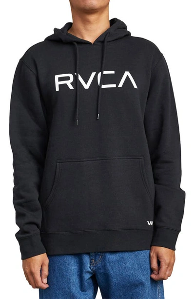 Shop Rvca Logo Hoodie In Black