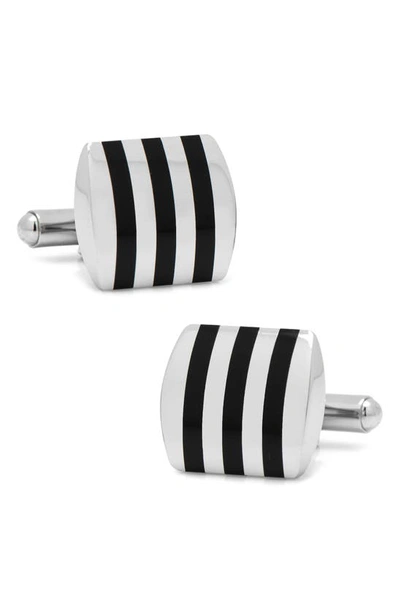 Cufflinks, Inc Inlay Stripe Cuff Links In Onyx
