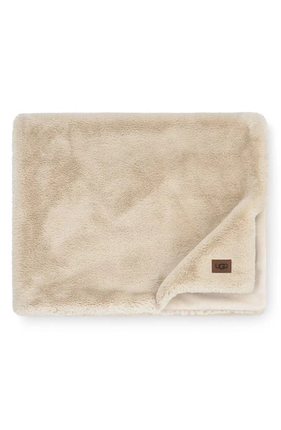 Shop Ugg Coastline Plush Throw Blanket In Sand