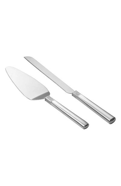 Shop Waterford Lismore Diamond Cake Knife & Server Set In Silver