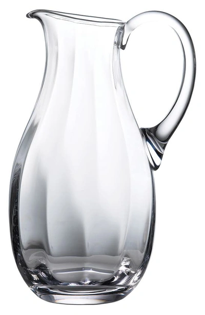 Shop Waterford Elegance Optic Lead Crystal Pitcher In Clear