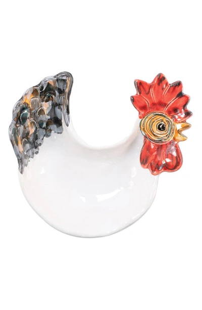 Shop Vietri Fortunata Rooster Small Footed Bowl In Multi