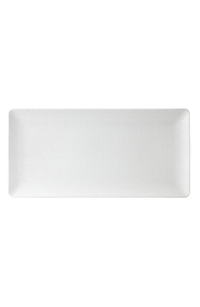 Shop Wedgwood Gio Bone China Rectangular Serving Tray In White