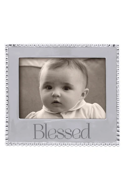 Shop Mariposa Blessed Beaded Picture Frame In Silver