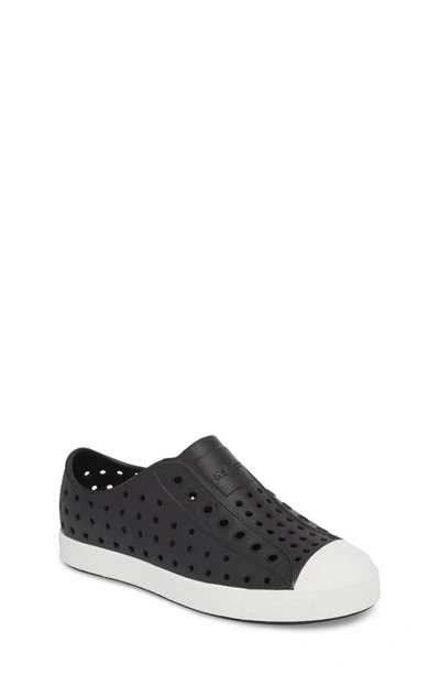 Shop Native Shoes Jefferson Water Friendly Slip-on Sneaker In Jiffy Black/ Shell White