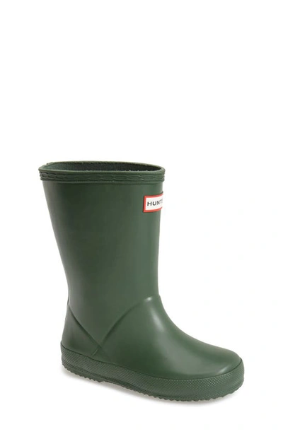 Shop Hunter First Classic Waterproof Rain Boot In  Green
