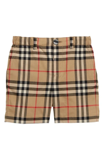 Shop Burberry Sean Check Print Shorts In Archive Beige Chk