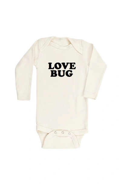 Tenth & Pine Love Bug Organic Cotton Bodysuit In Natural