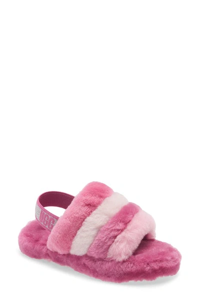 Shop Ugg Girl's  Fluff Yeah Slide Sandal In Pink Multi