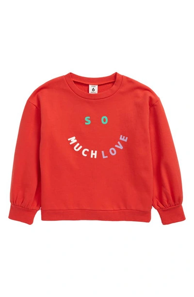 Shop Stem So Much Love Graphic Sweatshirt In Red Poppy So Much Love