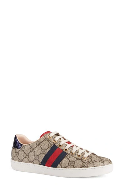 Shop Gucci New Ace Sneaker In Beige