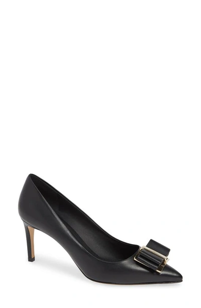 Shop Ferragamo Zeri Pointed Toe Pump In Black