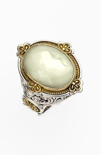 Shop Konstantino 'selene' Semiprecious Stone Ring In Silver/ Gold