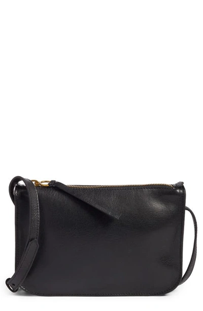 Shop Madewell The Simple Leather Crossbody Bag In True Black