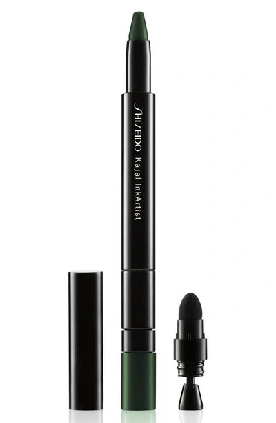 Shop Shiseido Kajal Inkartist Eyeshadow, Liner & Brow Pencil In Birodo Green