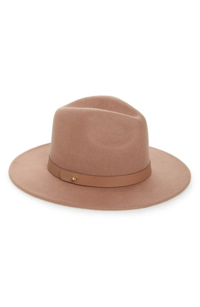 Shop Lack Of Color Midnight Mack High Crown Wool Fedora In Mauve