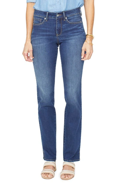 Shop Nydj Marilyn High Waist Slit Cuff Straight Leg Jeans In Junipero