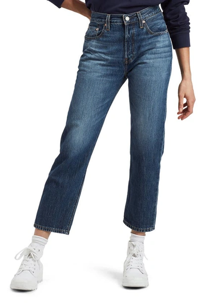 Shop Levi's 501 High Waist Crop Straight Leg Jeans In Market Vintage