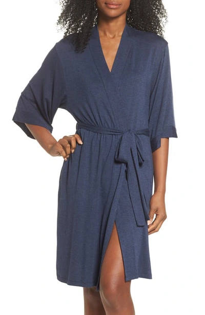 Shop Papinelle Jersey Robe In Navy