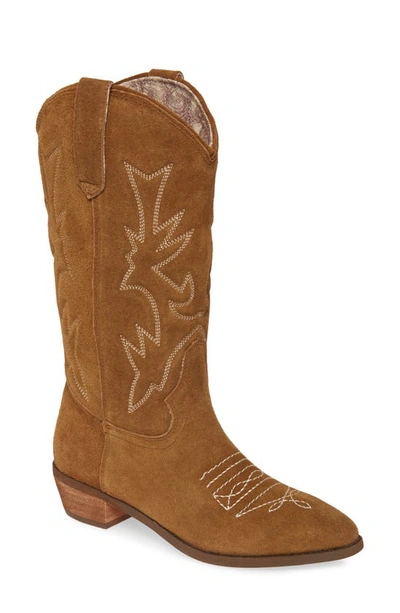 Shop Band Of Gypsies Cimarron Western Boot In Tan Rough Suede