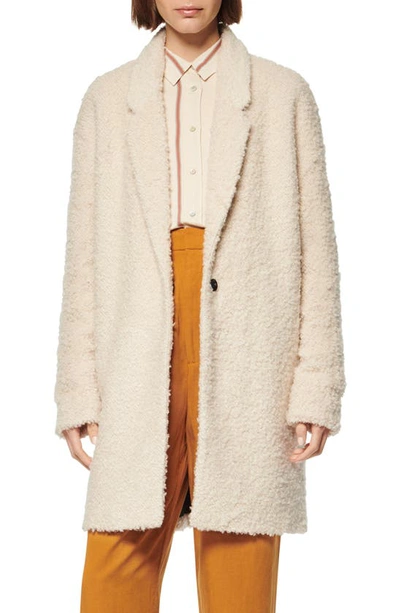 Shop Marc New York Curly Bouclé Coat In Ivory