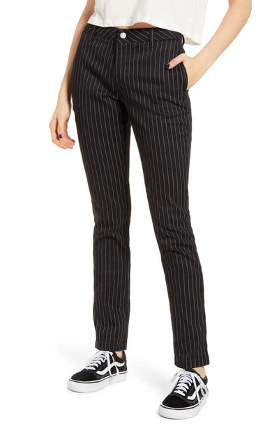 Shop Dickies Pinstripe Four Pocket Stretch Cotton Pants In Black