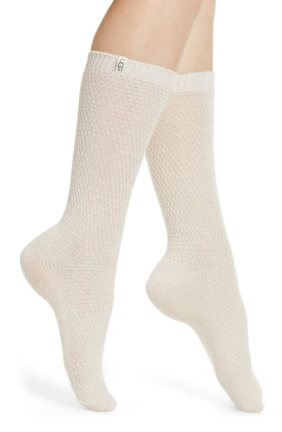 Shop Ugg (r) Classic Boot Socks In Cream Heather