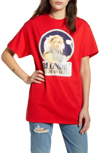 Shop Junk Food Blondie Heart Of Glass Cotton Tee In Red