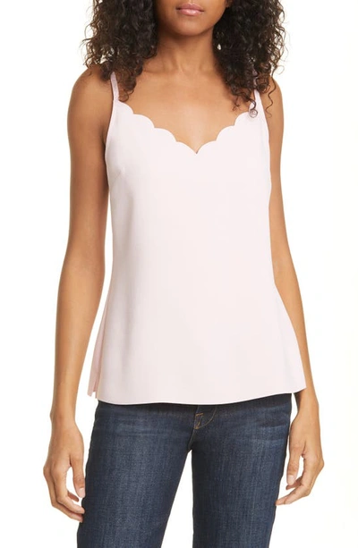 Shop Ted Baker Siina Scallop Neckline Camisole In Dusky-pink