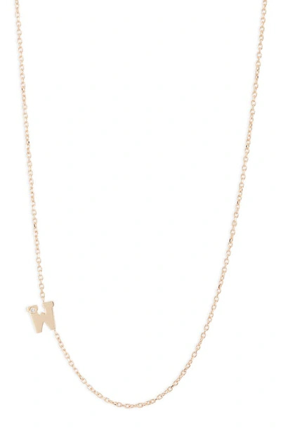 Shop Anzie Diamond Initial Necklace In W