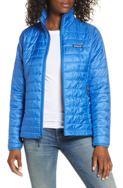 Shop Patagonia Nano Puff Water Resistant Jacket In Bayou Blue