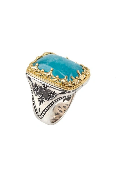 Shop Konstantino Astria Aquamarine Ring In Gold