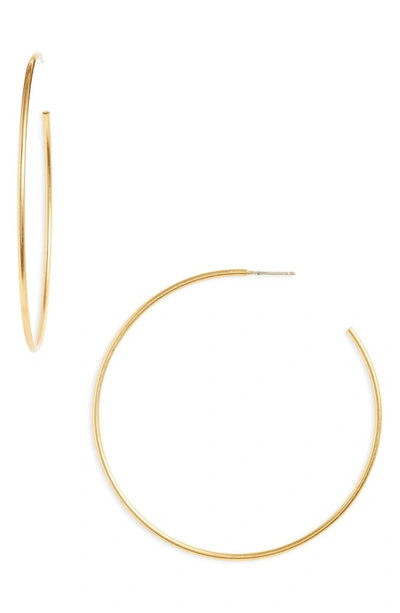 Shop Madewell Oversized Hoop Earrings In Vintage Gold