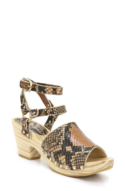 Shop Etienne Aigner Yasmine Sandal In Snake Print Leather