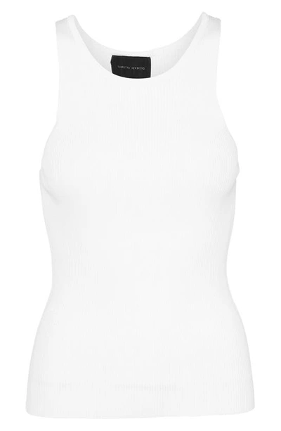 Shop Birgitte Herskind Claire Ribbed Sweater Tank In White