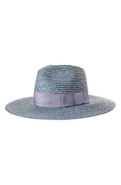 Shop Brixton Joanna Straw Hat In Casa Blanca Blue