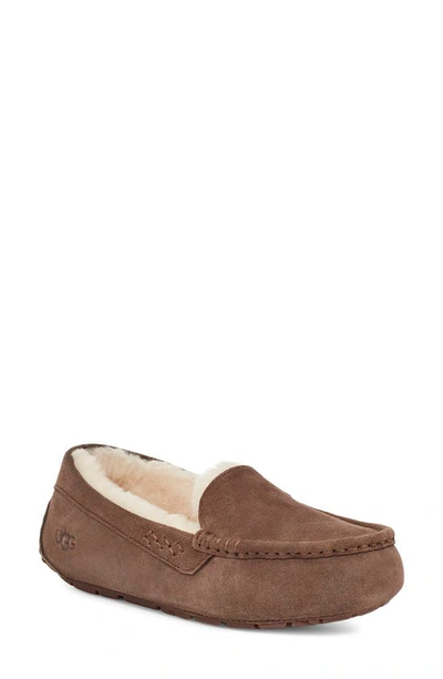 Shop Ugg Ansley Water Resistant Slipper In Espresso Suede