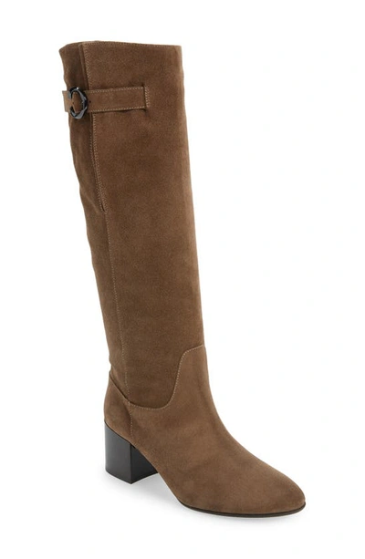 Shop Aquatalia Fabrianna Water Resistant Boot In Taupe Suede