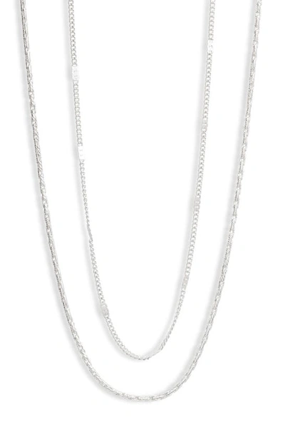 Shop Jenny Bird Surfside Layered Chain Necklace In Silver