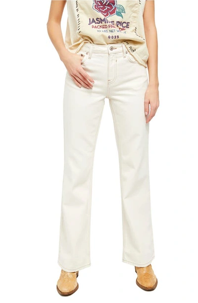 Shop Free People Laurel Canyon High Waist Flare Jeans In Cream