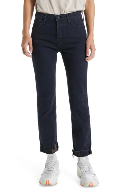 Shop Mother The Scrapper High Waist Frayed Cuff Ankle Slim Jeans In Who's Sorry Now.