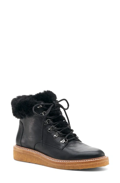 Shop Botkier Winter Faux Fur Trim Boot In Black/ Black Leather