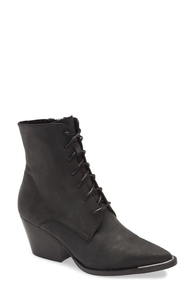 Shop Jeffrey Campbell Sulli Bootie In Black Distressed