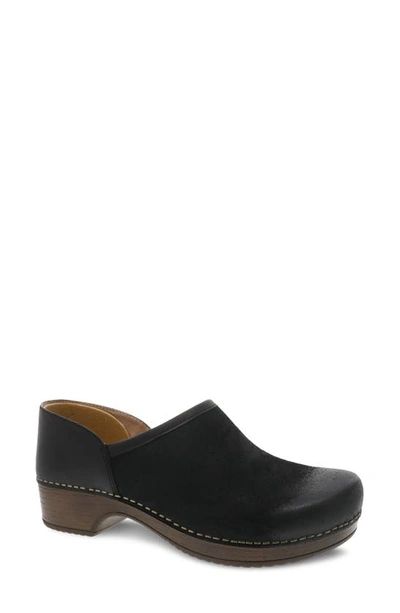 Shop Dansko Brenna Clog In Black Suede