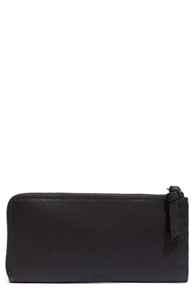 Shop Madewell The Continental Zip Wallet In True Black